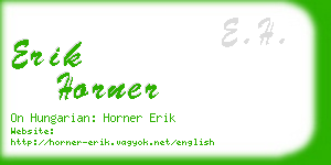 erik horner business card